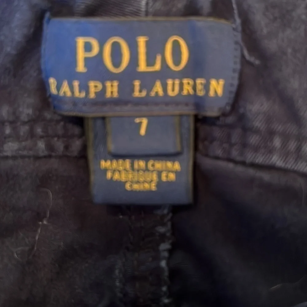Polo Ralph Lauren Girl’s blue classic chino pants size 7 EUC